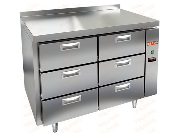 Морозильный стол HICOLD GN 33/BT P без агрегата, 6 ящиков (-18°С)